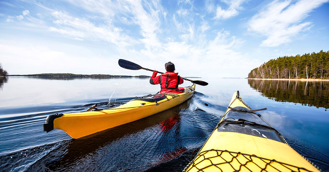 Canoeing Lake Saimaa, Finland