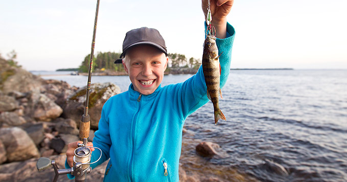 Fishing on Lake Saimaa, Lappeenranta-Imatra, Finland