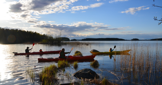 Canoeing Lake Saimaa, Finland